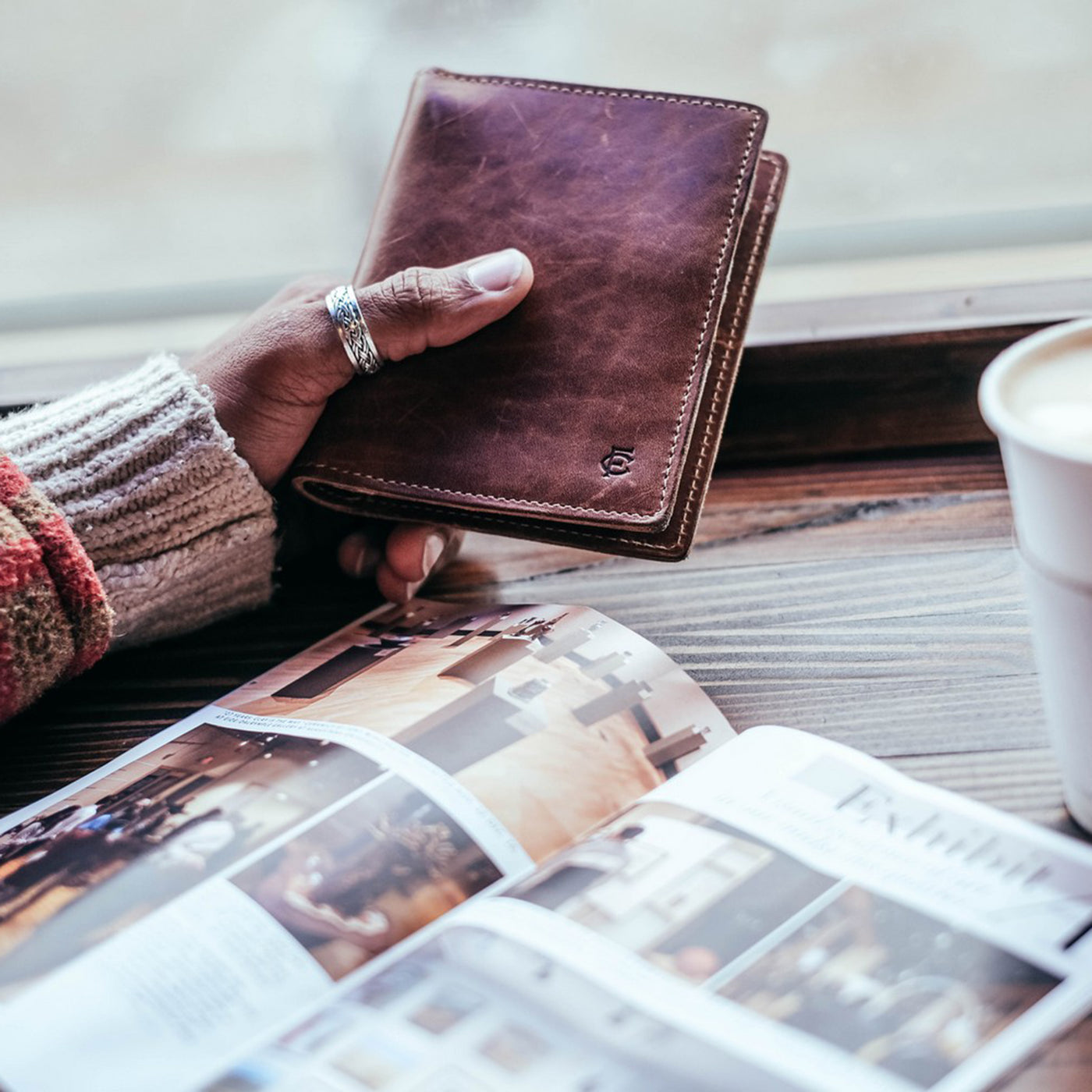 Leather Passport Cover and Travel Wallet