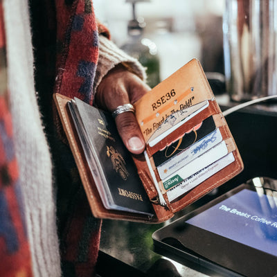 Leather Passport Cover and Travel Wallet