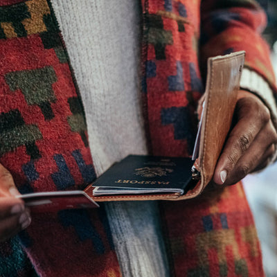 Leather Passport Cover and Travel Wallet