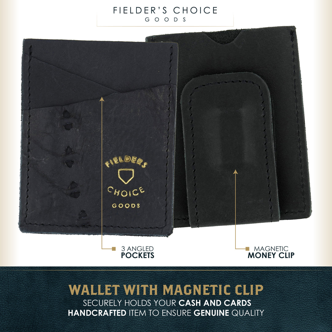 Black Money Clip Card Case