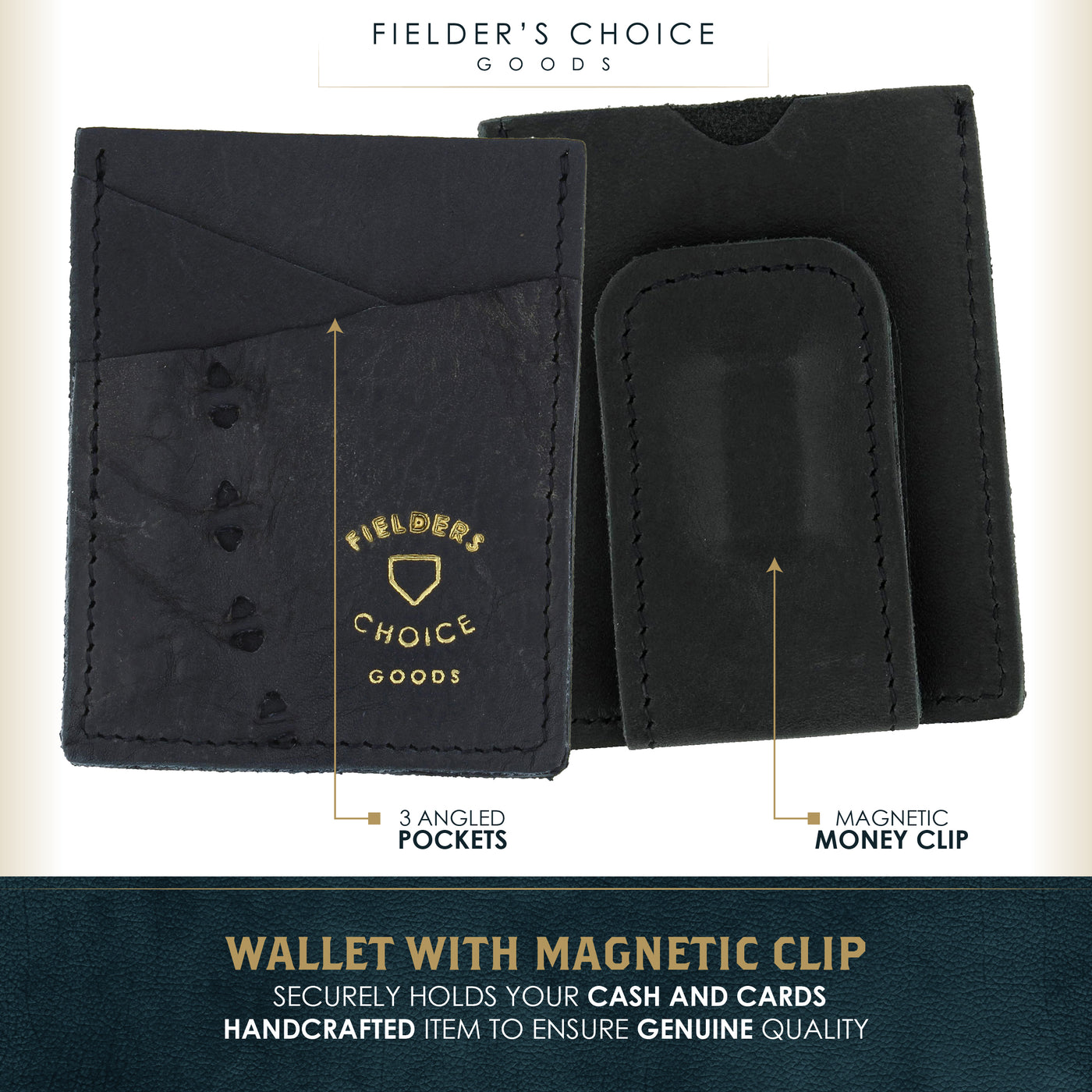 Money Clip Card Case Black