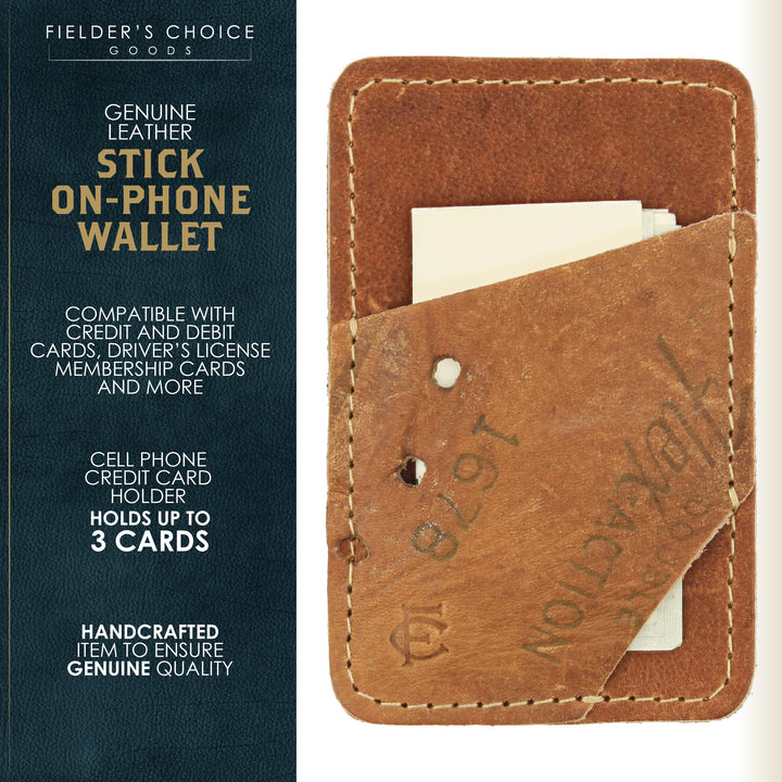 Leather Cell Phone Stick on Wallet – FC Goods