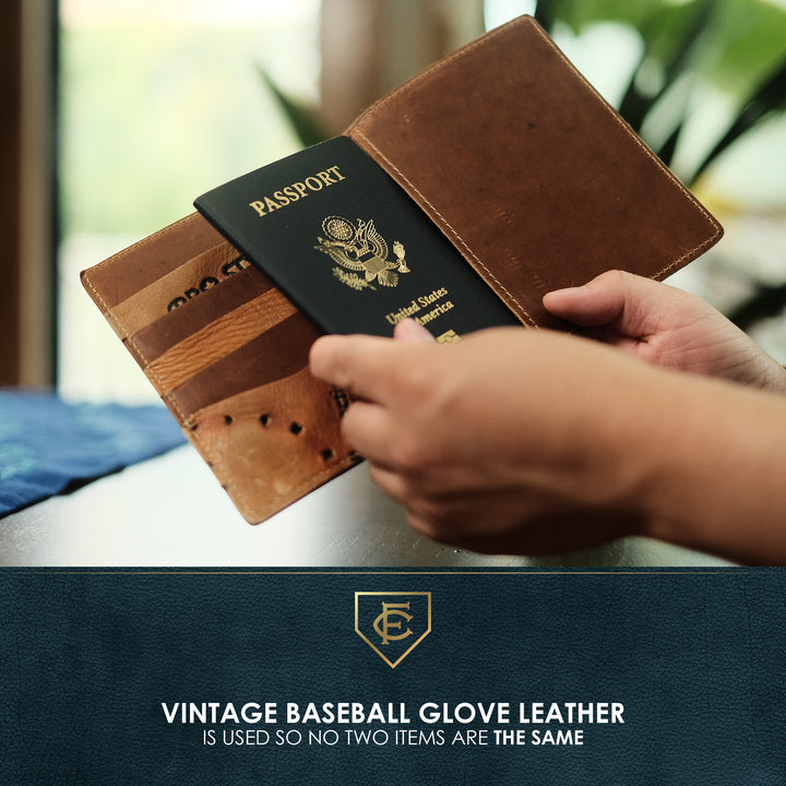 FC Goods Vintage Baseball Glove Leather Cardholder - Front Pocket Slim Wallet For Men & Women - View #11