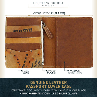 Leather Passport Cover and Travel Wallet