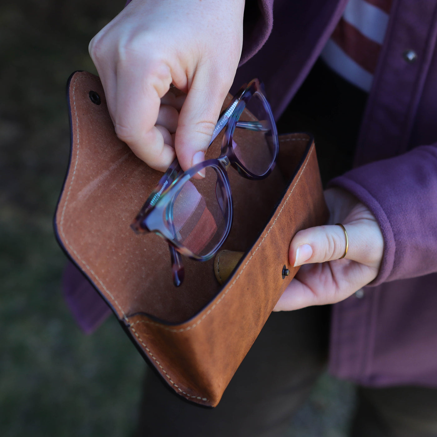 Leather Eyeglasses Case