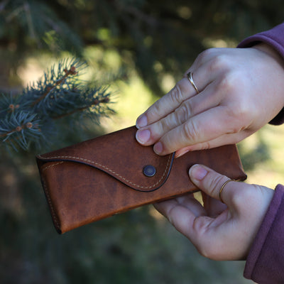 Leather Eyeglasses Case