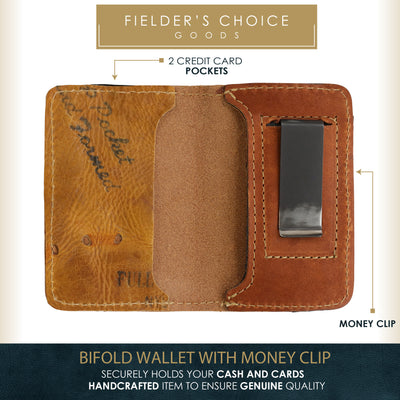 Bifold Card Case Money Clip Wallet