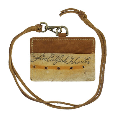 Jim "Catfish" Hunter | Horizontal ID Badge with Lanyard
