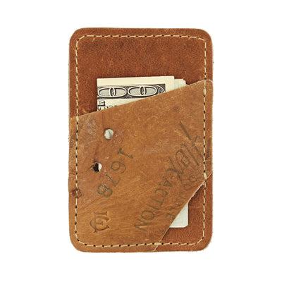 Leather Cell Phone Stick on Wallet