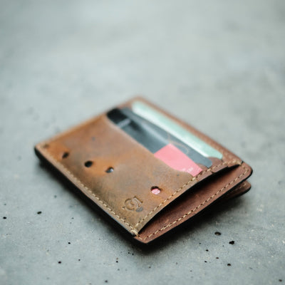 Card Case XL- One Side Vintage Leather