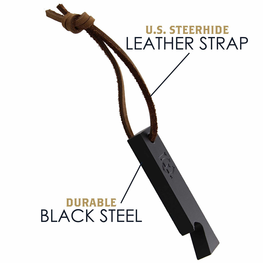 Bottle Opener with Leather Strap