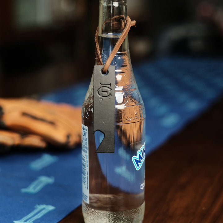 Bottle Opener with Leather Strap