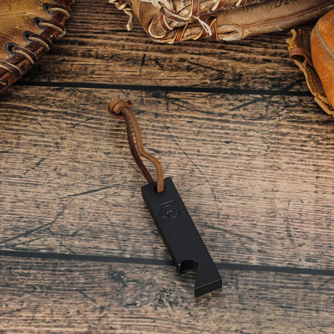 Bottle Opener with Leather Strap
