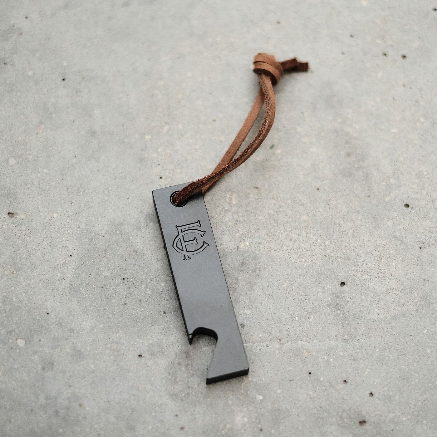 Bottle Opener with Leather Strap