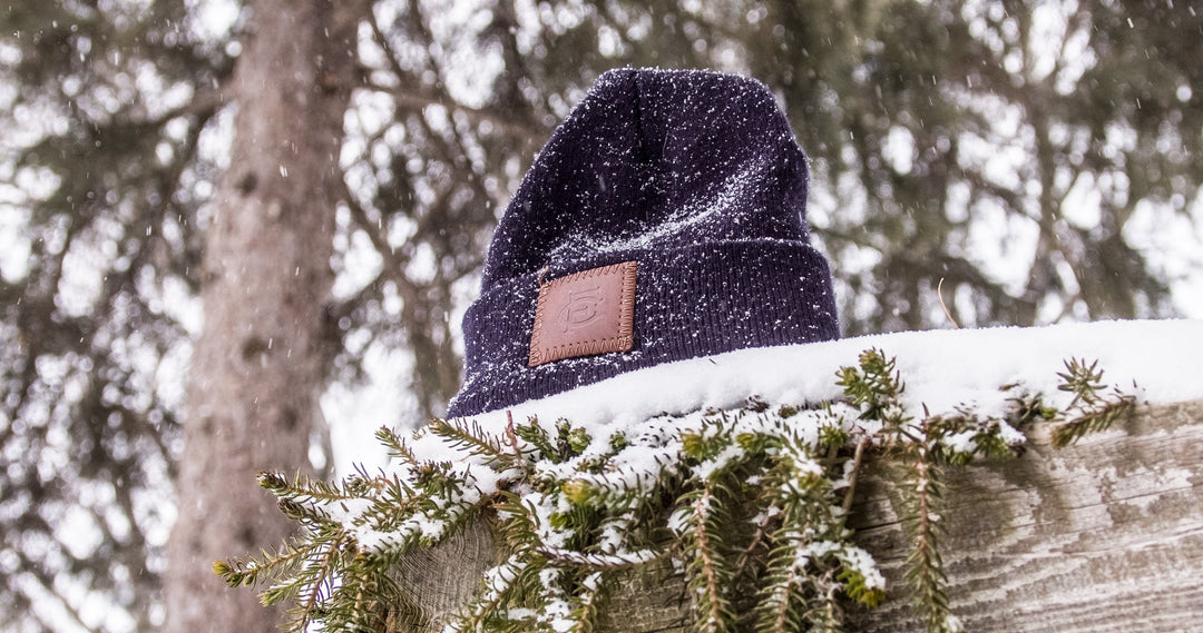 Navy Blue Knit Stocking Cap